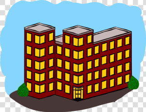 Apartment House Building Dwelling Real Estate   Flat Clipart  HD Png Download