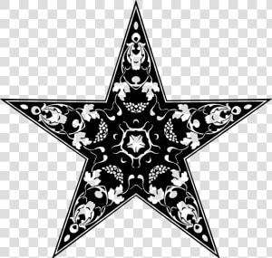 Abziehtattoo Nautical Star Paisley   Estampado Blanco Y Negro De Estrellas  HD Png Download