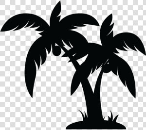 Palm Tree Clipart Black And White   Palm Tree Vector Png  Transparent Png