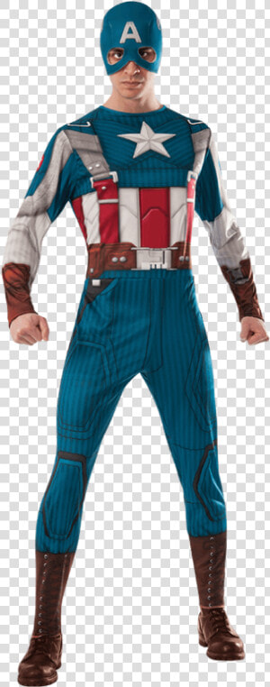 Adult Retro Captain America Costume   Capitaine Américain  HD Png Download