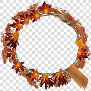 Autumn Wreath Frame   Wreath  HD Png Download