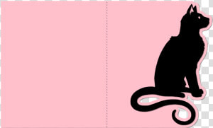 Simple Cat Silhouette   Cat Svg Card  HD Png Download