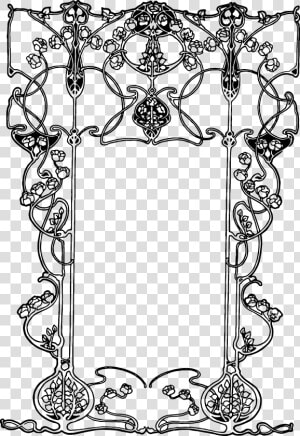 Art Nouveau Border Clip Arts   Art Nouveau Border Png  Transparent Png