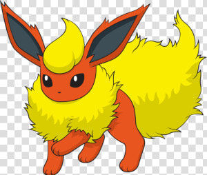 Transparent Eevee Clipart   Pokemon Eevee Evolution Flareon  HD Png Download