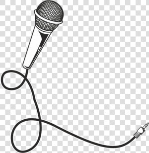 Microphone Drawing Clip Art   Small Microphone Tattoo Designs  HD Png Download