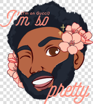 Image Of Childish Glambino Die Cut   Illustration  HD Png Download