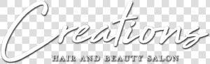 Creations Hair And Beauty Salon Logo   Calligraphy  HD Png Download