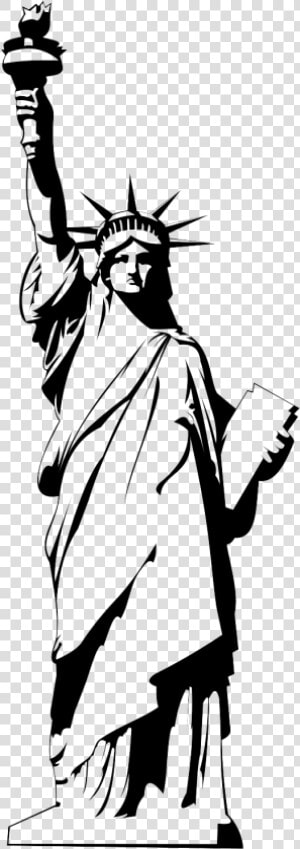 Statue Of Liberty Drawing Clip Art   Statue Of Liberty Drawn  HD Png Download