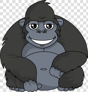 Gorilla Clipart Mountain Gorilla   Cartoon Gorilla  HD Png Download