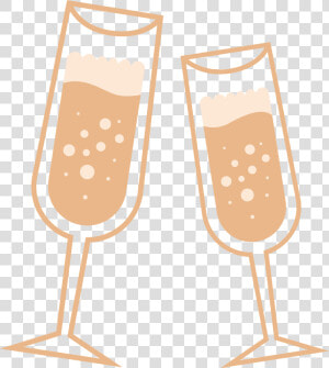 Png Of Wine Glasses Toasting   2 Champagne Glass Vector  Transparent Png