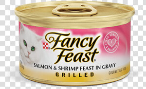 Grilled Salmon  amp  Shrimp Feast In Gravy Cat Food   Fancy Feast Salmon And Ocean Whitefish  HD Png Download