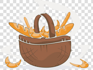 Food  Bread  Rolls  Basket  Bakery  With  Pastries   Basket Vector  HD Png Download