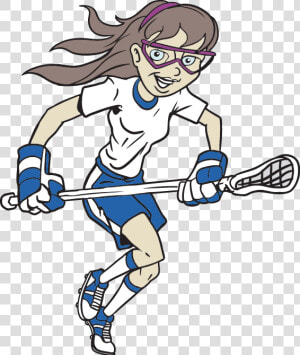 Youth Girls Summer Lacrosse Camp   Girl Playing Lacrosse Coloring Page  HD Png Download