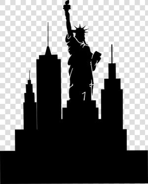 Silhouette  Usa  America  Freedom  July4th   Statue Of Liberty  HD Png Download