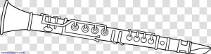 Clarinet Line Art Clipart   Simple Clarinet Clipart  HD Png Download