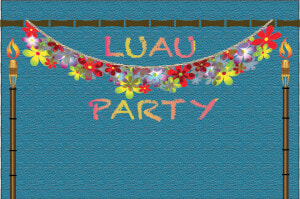 Hawaiian Luau Themed Birthday Party For Kids   Banner  HD Png Download