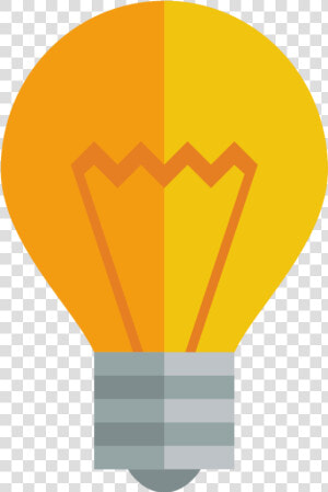 Transparent Light Bulb Clipart   Flat Transparent Background Lightbulb Icon  HD Png Download