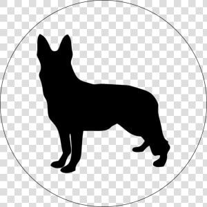 German Shepherd Retractable Id Badge Reel Animal Silhouette    German Shepherd Design  HD Png Download