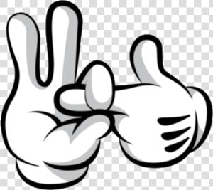 Drawn Hand Gesture Mickey   Mickey Mouse Hand Signs Sex  HD Png Download