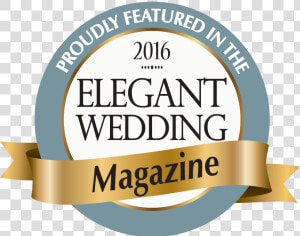 2016 Magazine Badge   Elegant Wedding Magazine Logo  HD Png Download