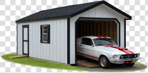 White Garage With Black Trim  HD Png Download