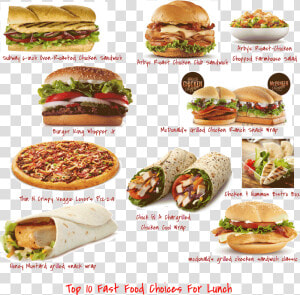 Healthier Fast Food Options  HD Png Download