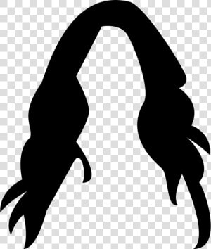 Female Long Dark Hair Wig   Transparent Wig Icon  HD Png Download