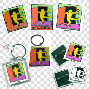 Keith Haring National Coming Out Day Logo Button Lapel   Art  HD Png Download