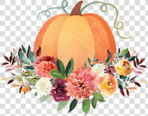  flowers  pumpkins thanksgiving  thankful  orange  fallflowers   Pumpkin With Flowers Thankful  HD Png Download