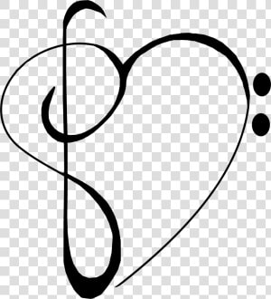 Transparent Treble Cleff Clipart   Music Heart Note Clipart Png  Png Download