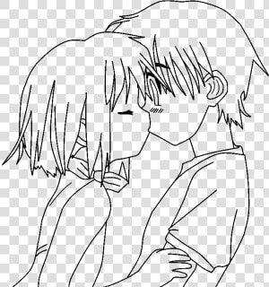 Toddler Drawing Anime   Love Couple Easy Sketch  HD Png Download