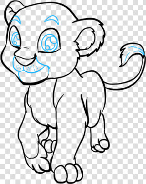 How To Draw Baby Lion   Draw A Baby Lion  HD Png Download