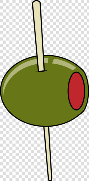 Green Olive On A Toothpick   Olive Clip Art  HD Png Download