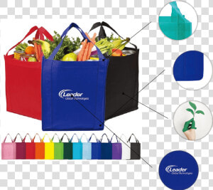 20” Reinforced Handles 10” Bottom Gusset Eco friendly   Supermarket Bag Recycling  HD Png Download