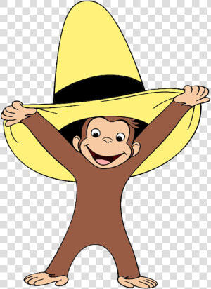 Curious George Clip Art Image   Curious George And The Yellow Hat  HD Png Download