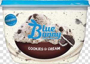 Cookies  amp  Cream   Blue Bunny Cookies And Cream Ice Cream  HD Png Download