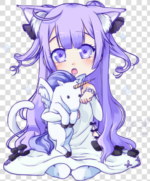 Chibi Catgirl Ears Transprent   Unicorn Azur Lane Neko  HD Png Download