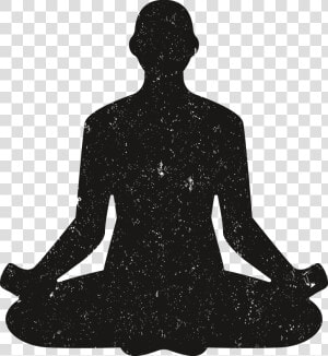 Clip Art Meditating Silhouette   冥想 剪影  HD Png Download