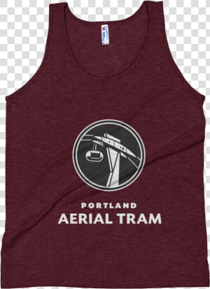 Portland Aerial Tram Logo Exports Vertical White Dot   Sleeveless Shirt  HD Png Download