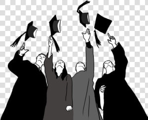 Clip Art Collection Of Free Graduated   Graduation Image Black And White  HD Png Download