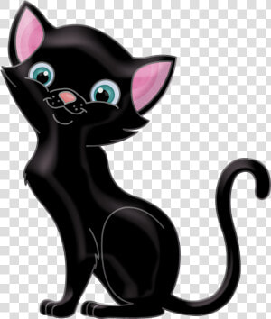 Transparent Cute Black Cat Clipart   Cute Black Cat Clipart  HD Png Download