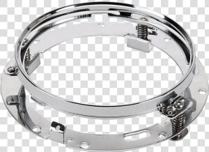 7″ Custom Chrome Headlight Motorcycle Mounting Bracket   Chrome 7 Inch Headlight Ring Mounting Bracket  HD Png Download