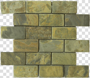 California Gold Slate Mosaic   Stone Wall  HD Png Download