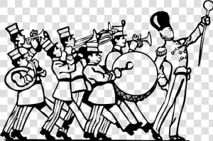 Marching Band Musical Ensemble Band Camp Clip Art   Marching Band Clipart Black And White  HD Png Download