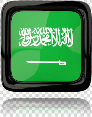 Square Icon With Reflection   Saudi Arabia Flag  HD Png Download