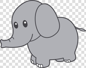 Grey Baby Elephant Clipart   Elephant Clipart Transparent  HD Png Download