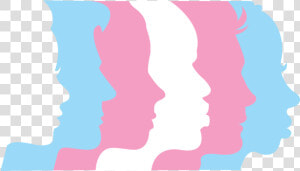 People S Faces In The Colors Of The Trans Flag   Transgender Awareness Month 2019  HD Png Download