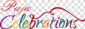 Puja Celebration Text Design   Celebration Text Png  Transparent Png