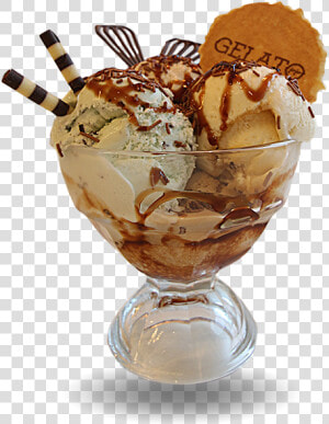 Gelato Ice Cream Sundae  HD Png Download