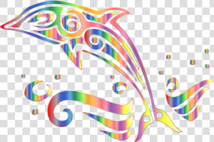 Chromatic Tribal No Background   Clipart Black And White Dolphins  HD Png Download